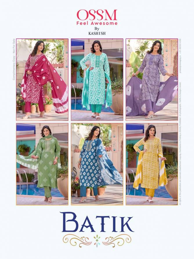 Batik By Ossm Premium Cotton Batik Printed Kurti With Bottom Dupatta Wholesale Shop In Surat
